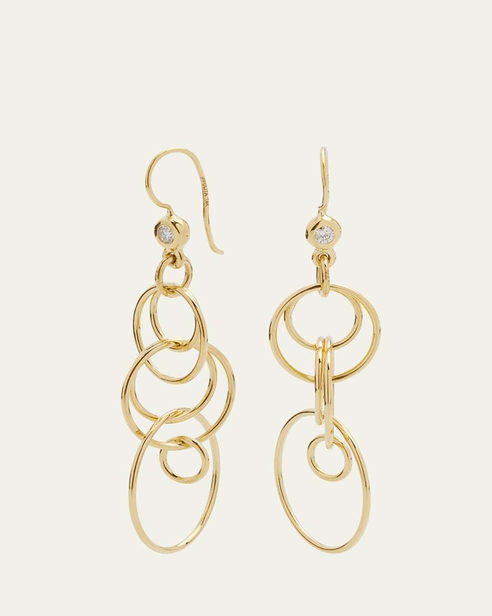 Mini Jet Set Earrings in 18K Gold